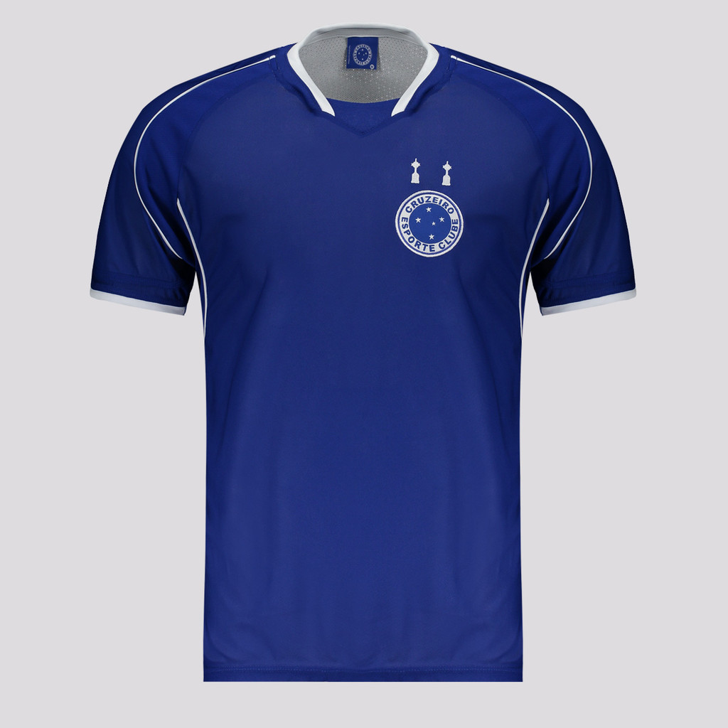 Camisa Cruzeiro Retrô 2003 Azul em Oferta na Shopee