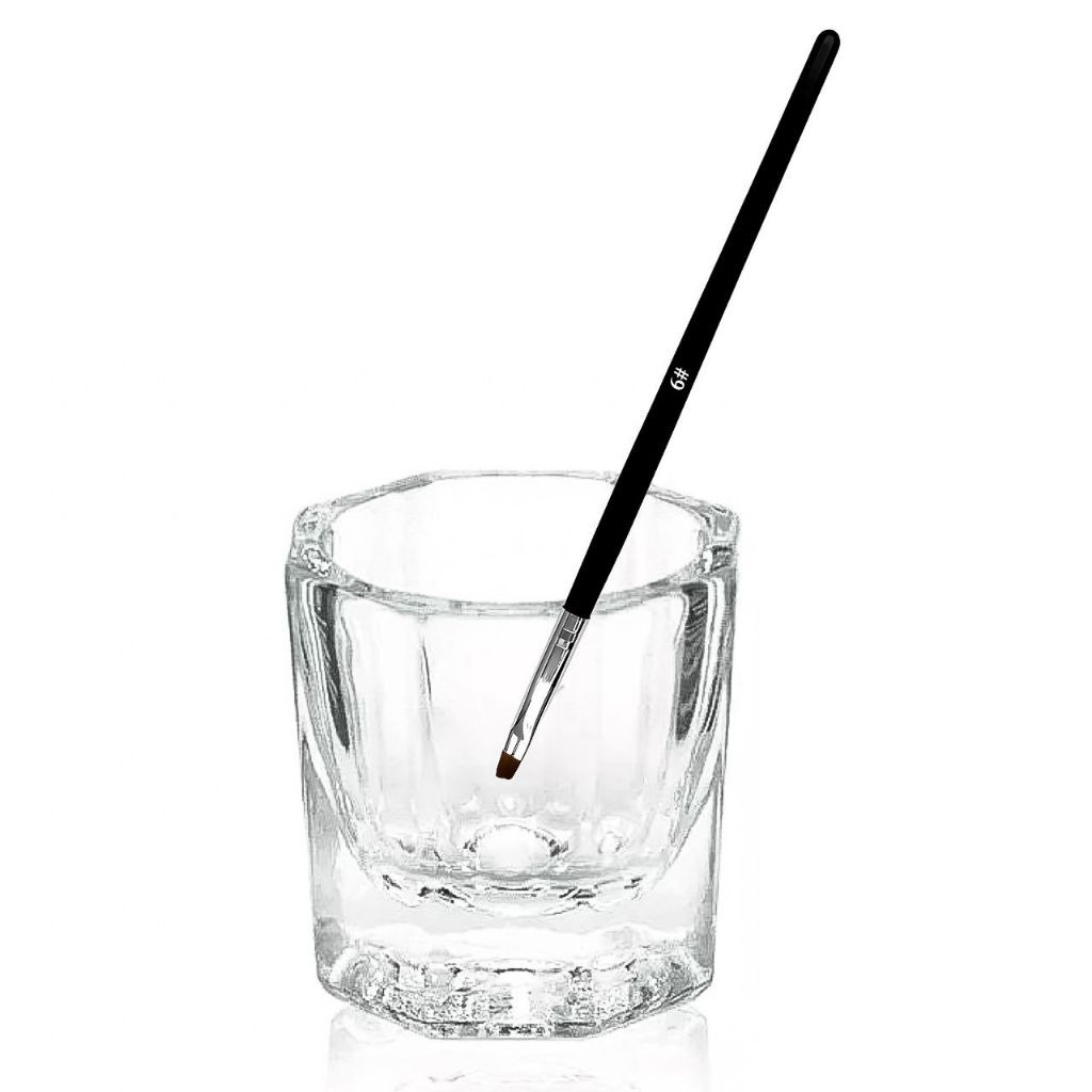 Copo De Vidro Dappen Preparação De Henna Pó Líquido + Pincel em Oferta na Shopee