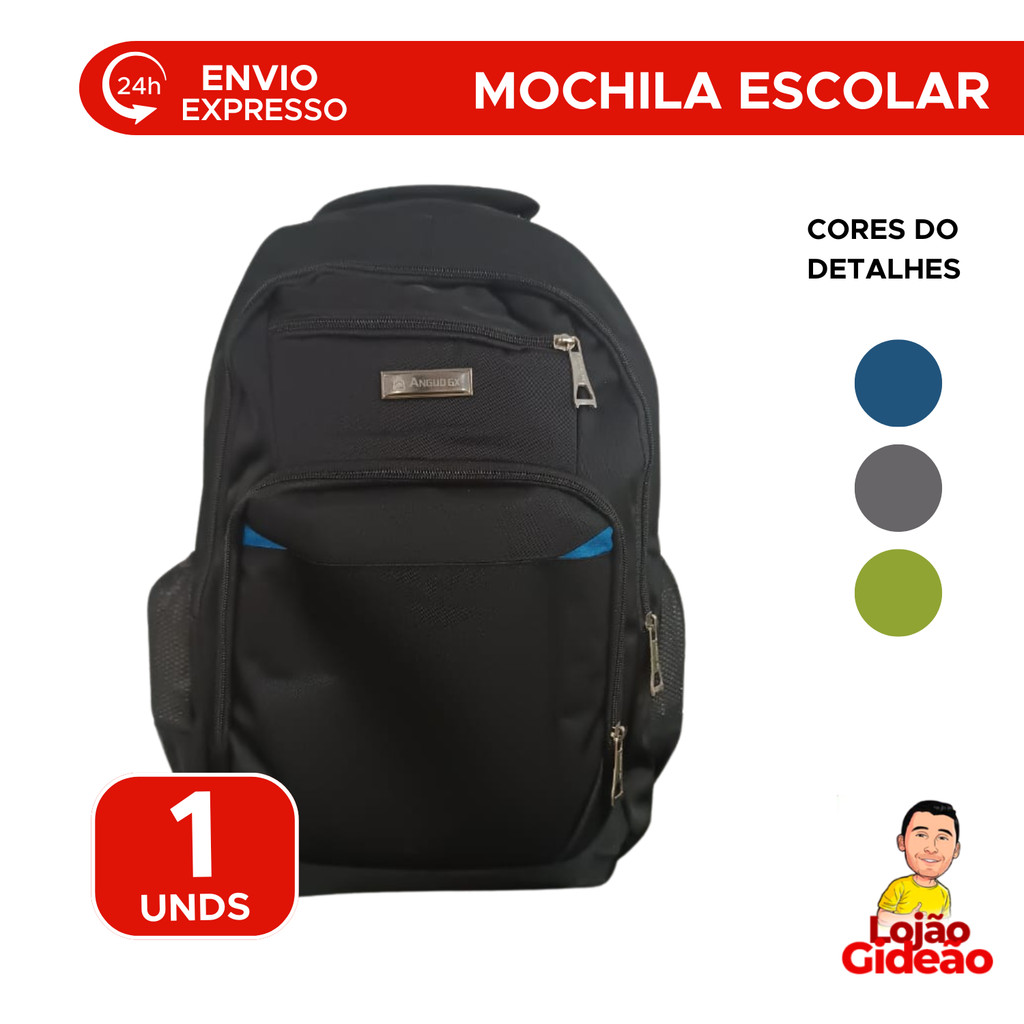 Mochila Reforçada Espaçosa para Escola Faculdade Trabalho Unissex Para Viagem
