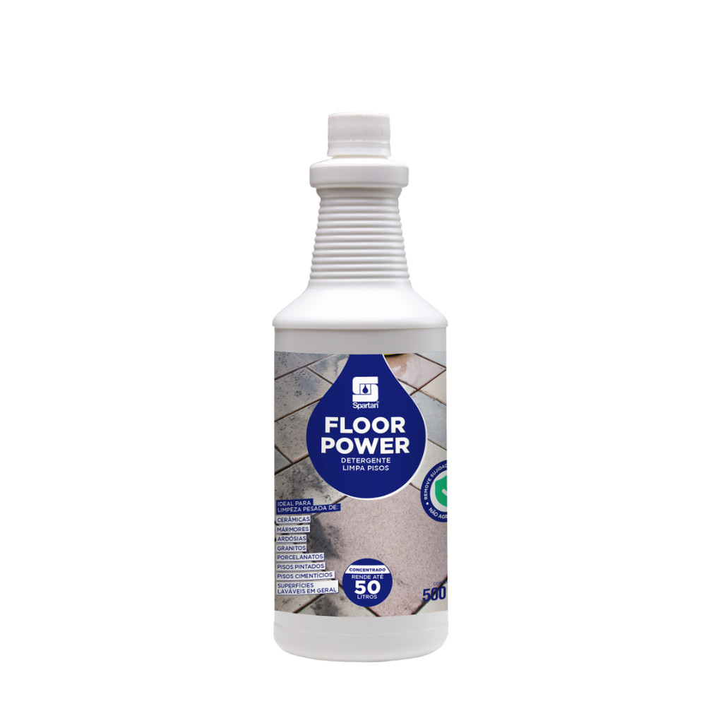 Detergente Floor Power 500ml Spartan - Limpeza Pesada e Sem Agressão