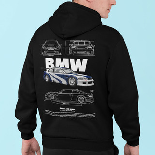 Blusa de Frio Bmw M3 GTR Moletom Need for Speed Casaco Personalizado 100% Algodão Bm Antiga Carro
