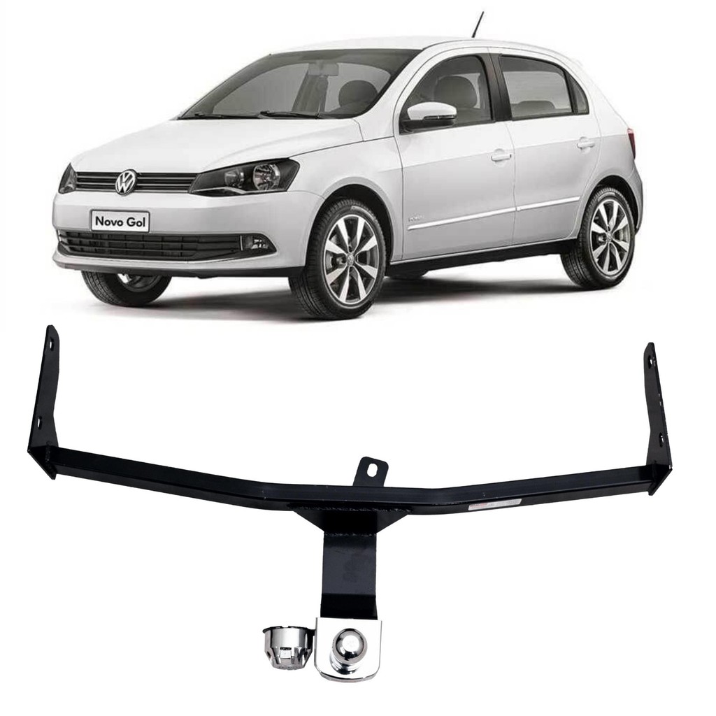 Engate Reboque Gol G5 G6 G7 G8 2008 até 2023 Fixo Bola Cromada Tração 450Kg Braconi - VW-34