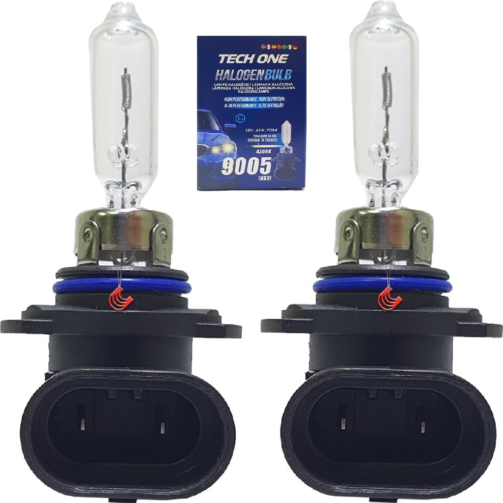 Kit com 2 Lampadas HB3 9005 Halogenas Original Para Carro Automotiva 12v 4300K em Oferta na Shopee