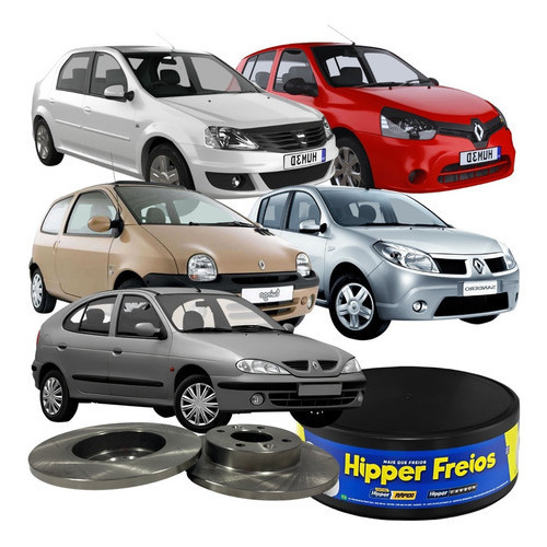 Par Disco Freio Dianteiro Solido Clio Logan Megane Sandero em Oferta na Shopee