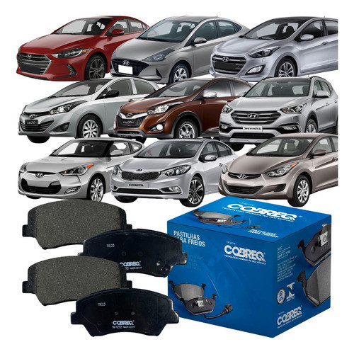 Jogo Pastilha Freio Cobreq Hyundai HB20 I30 Veloster em Oferta na Shopee
