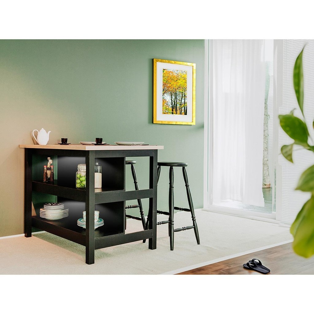 Bancada gourmet ilha Cozinha+ kit luz+2 Banq. Ditália CD1019 em Oferta na Shopee