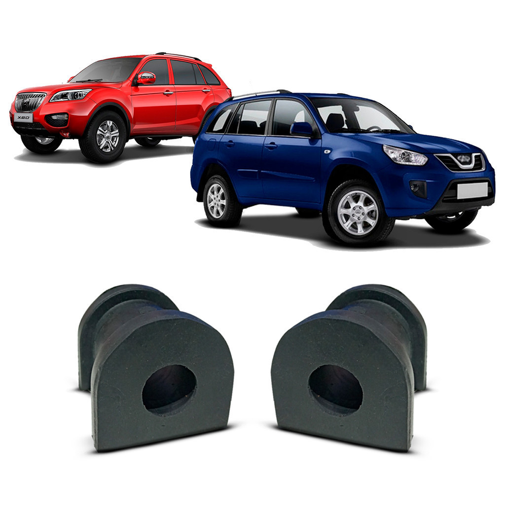 Par Kit Bucha Borracha Barra Estabilizadora Amortecedor Dianteiro Suspensão Dianteira Chery Tiggo Lifan X60