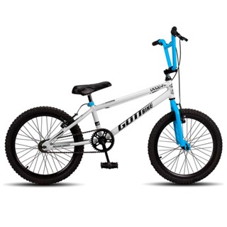 Bicicleta Infantil Aro 20 Bmx V-Brake Branco e Azul Gottbike em Oferta na Shopee