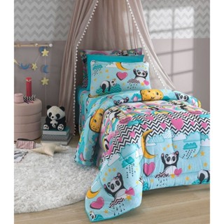 Jogo de Cama Solteiro Love Panda Vivaldi Verde