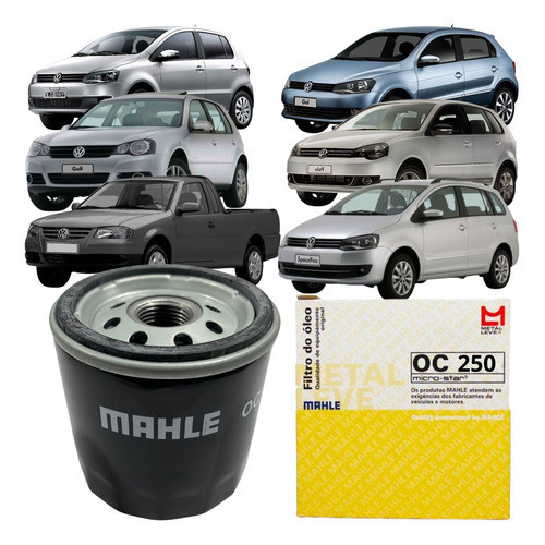 Filtro De Oleo Motor Mahle Volkswagen Ea111 Ap At G2 G3 G4 G5 6