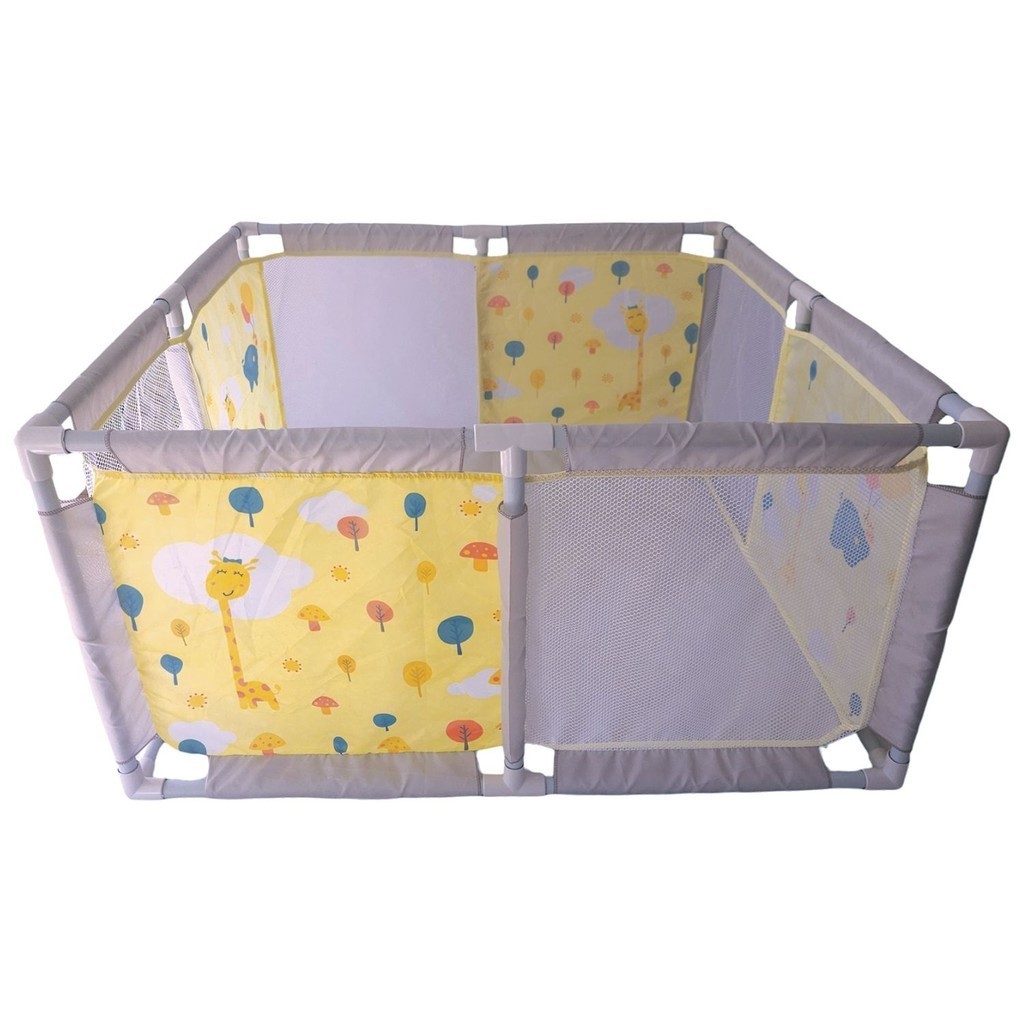 Cercadinho Infantil Girafa Amarela | 48 Bolinhas | Styll Baby | 3 a 9 Meses | INMETRO