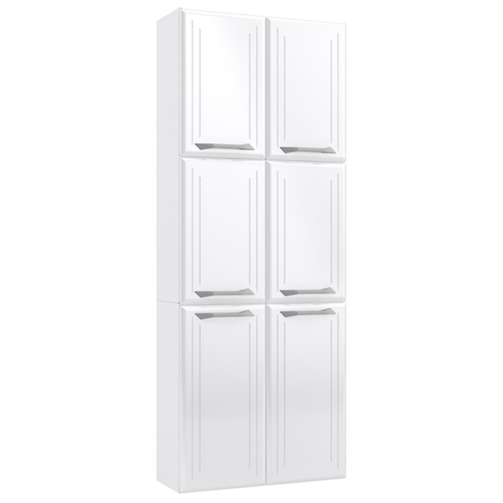 Paneleiros em Aço Topázio 6 Portas 5 Prateleiras Branco - Telasul - Home & Living