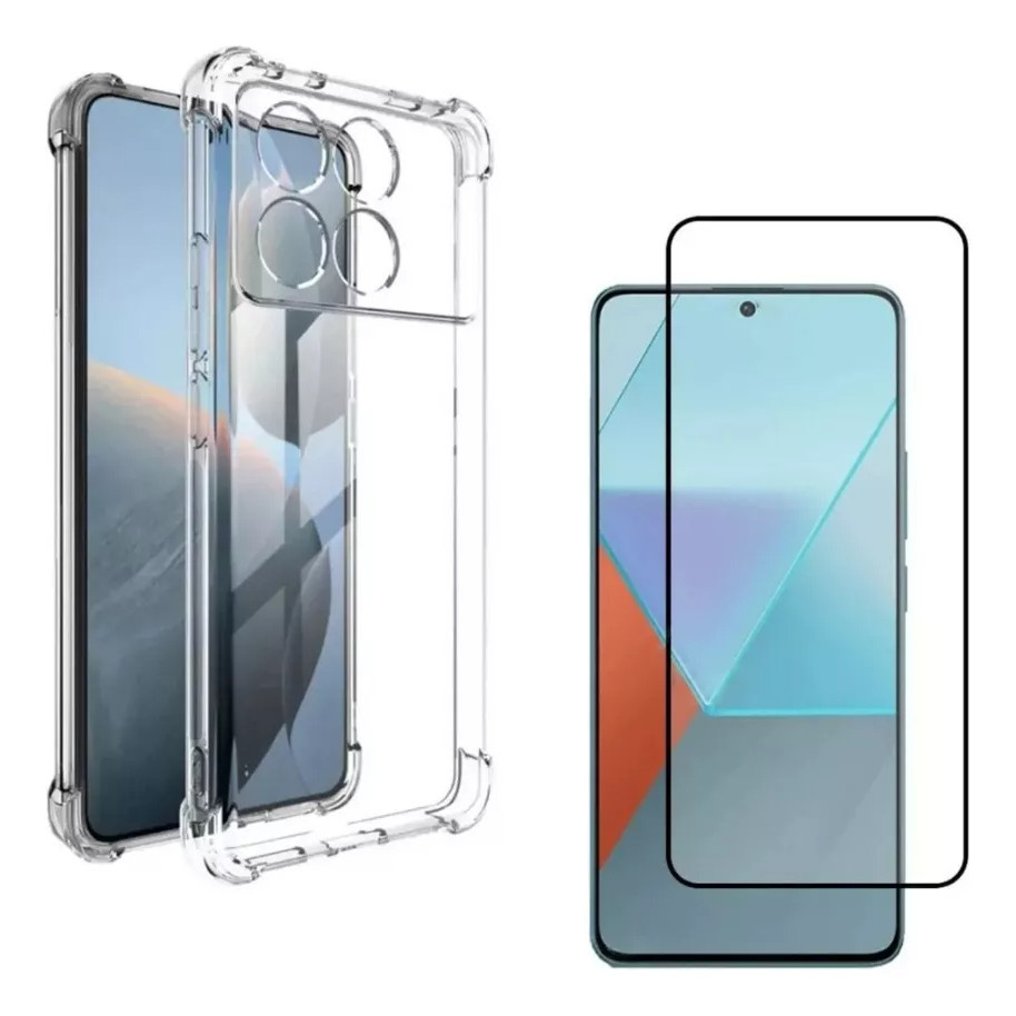 Capa Case Capinha Anti Impacto Para Poco X6 Pro 5G + Película 3D Vidro Temperado