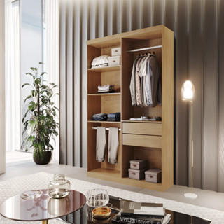 Closet Solteiro Hera 2 Gavetas 4 Prateleiras MDF Rufato em Oferta na Shopee