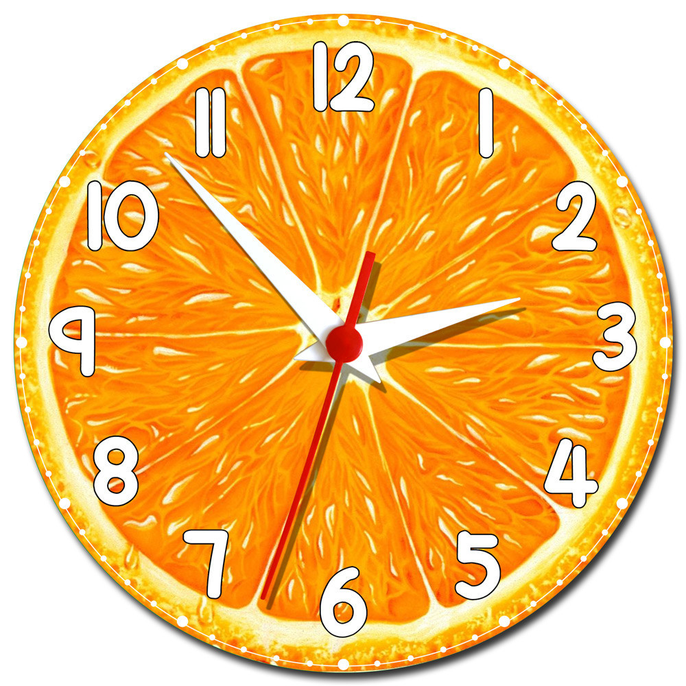 Relógio de Parede Laranja Suco de Fruta Personalizado em Oferta na Shopee