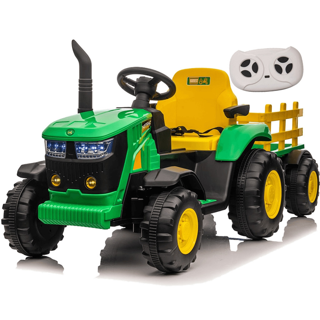 Trator Eletrico Zippy Toys JCB Fastrac 8330 12V Caçamba Verde CR em Oferta na Shopee