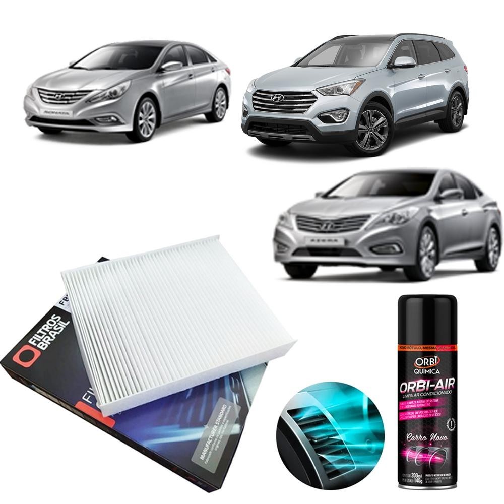 Filtro Cabine Ar Condicionado + Higienizador Azera Sonata