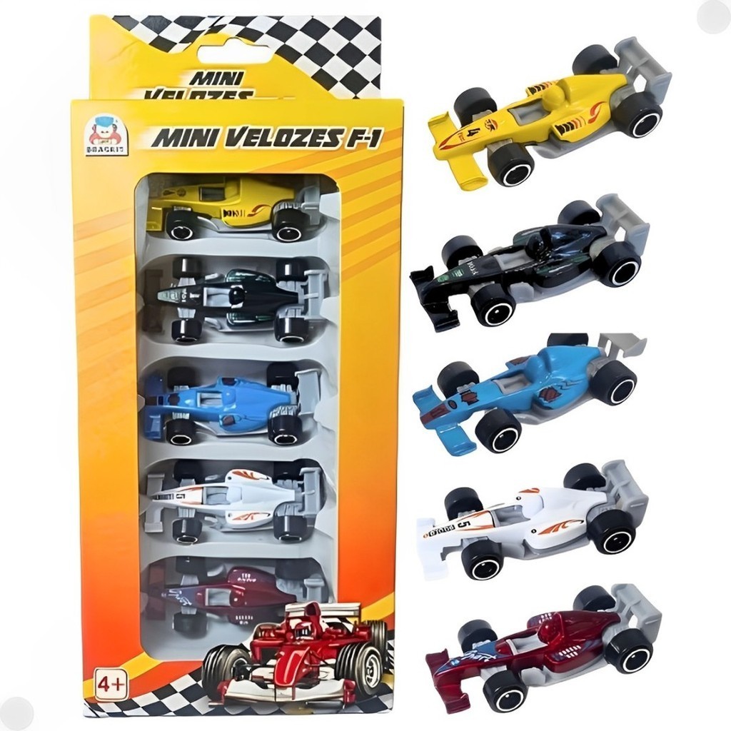 Pack 5 Carrinhos 1:64 Mini Velozes F-1 5506 - Braskit em Oferta na Shopee