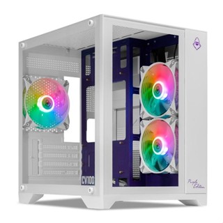 Gabinete Gamer Mancer CV100 Purple Edition, Mid-Tower, Com 3 Fans, Branco, MCR-CV100-PEW em Oferta na Shopee
