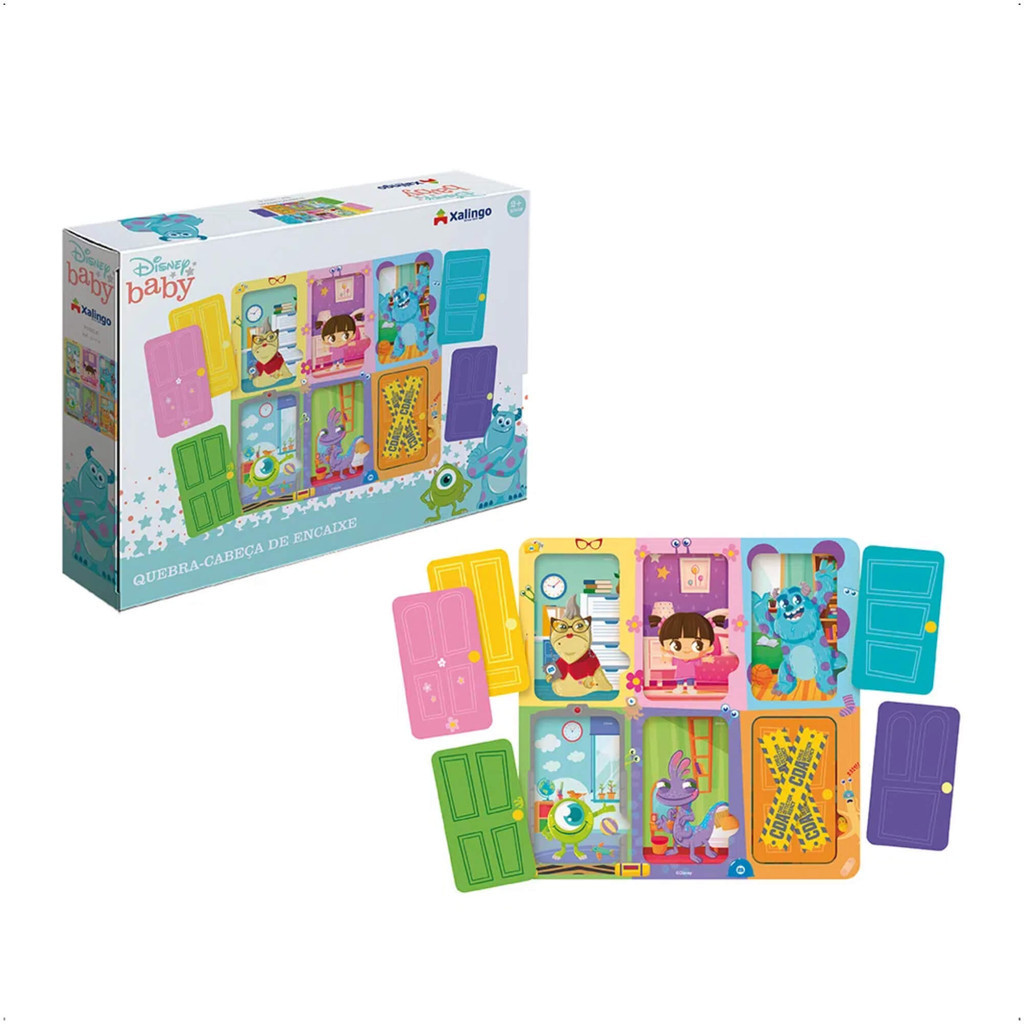 Brinquedo Quebra-Cabeça Monstros S.A Disney Baby Para Crianças Desenvolve o Raciocínio Lógico Xalingo - 13176 em Oferta na Shopee