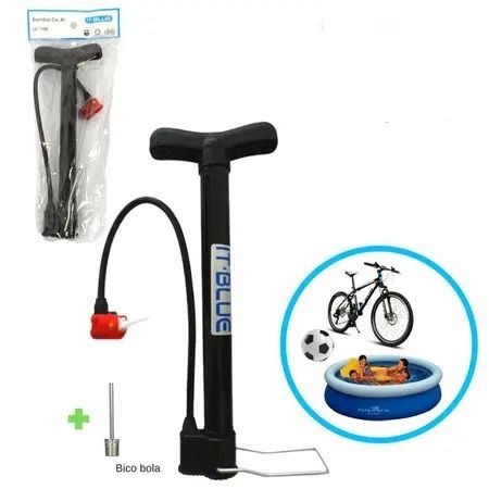 Bomba De Ar Encher Pneu Bicicleta Moto Bola Balao Piscina Forte Compacta e Leve envio rapido