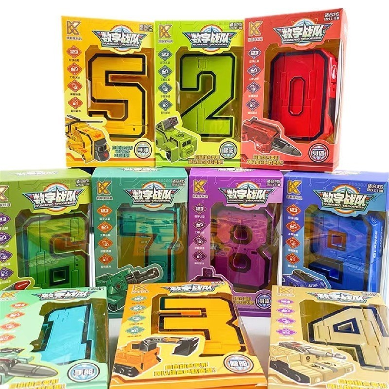 Números 10 transformer Infantil de Brinquedo Robô Transformer