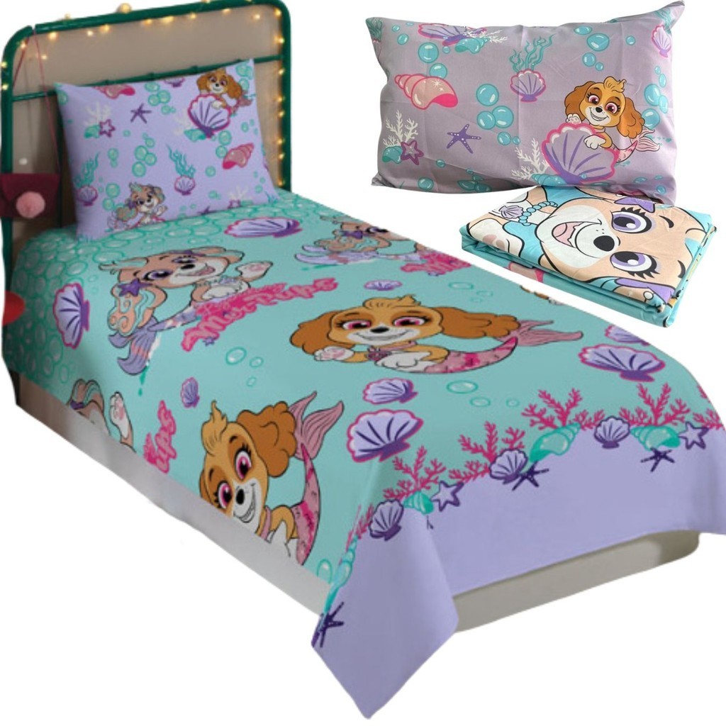 JOGO DE CAMA INFANTIL 3 PECAS MICROFIBRA Mod:Patrulha Rosa 1