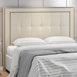 Cabeceira Cama Box Casal Queen 160 cm P05 Atenas Facto Dunas Pérola - Lyam Decor