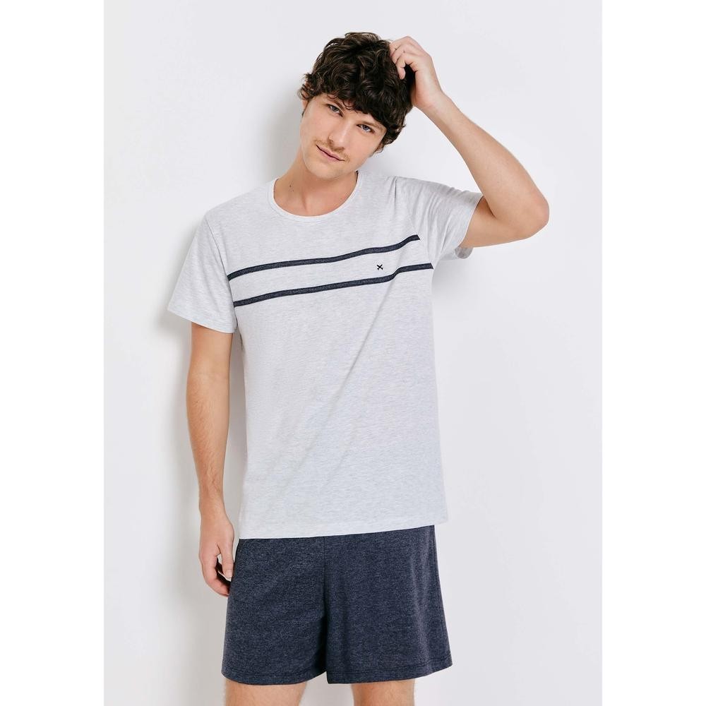 Pijama Curto Masculino Em Algodão Hering em Oferta na Shopee