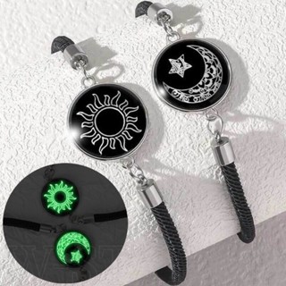 Pulseira De Amizade De Casais-Luminosa , Lua Do Sol , Tecido À Mão , Ajustável-Atração Mútua-Conjunto De Jóias Para Homens Mulheres em Oferta na Shopee