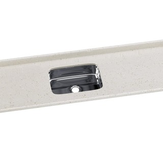 Pia Para Cozinha em Mármore Sintético com Cuba em Aço Inox 180cmx55cm  Travertino em Oferta na Shopee