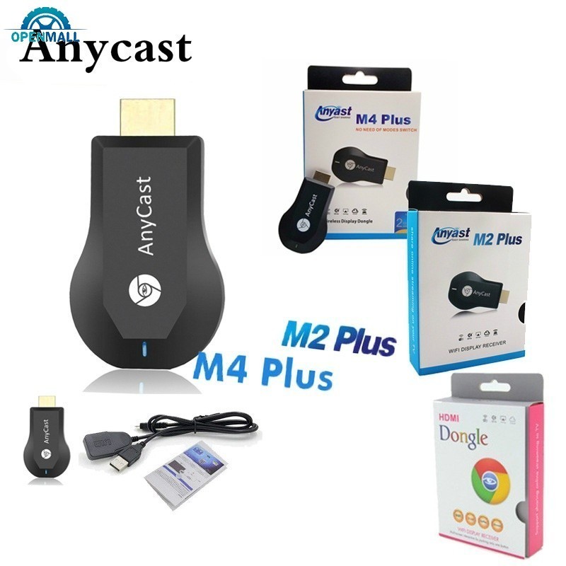 OM Anycast Receptor Dongle M2 M4 M9 Plus smartphone Hdmi Tv 1080p Projetor Iphone Chromecast