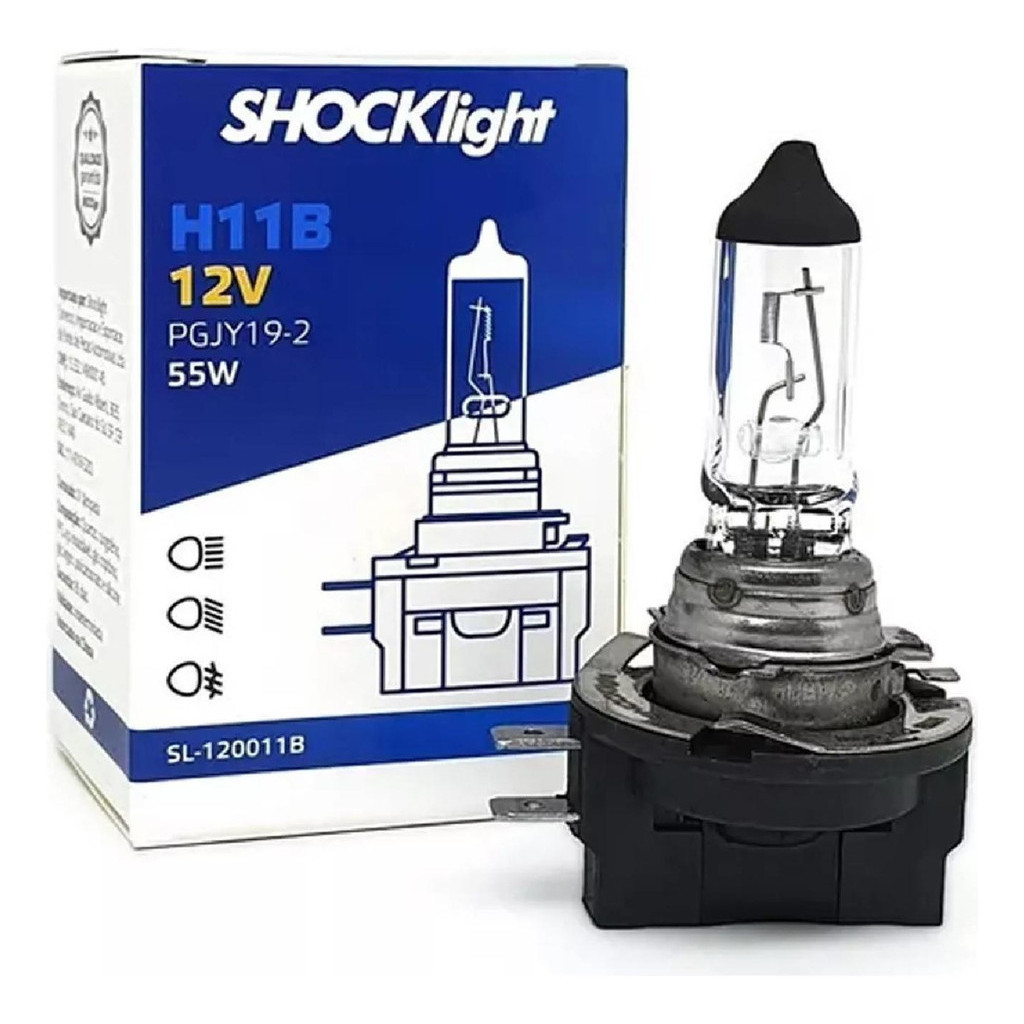 Lâmpada Halógena Shocklight Standart H11B 55 Watts 12v - SL-120011B em Oferta na Shopee