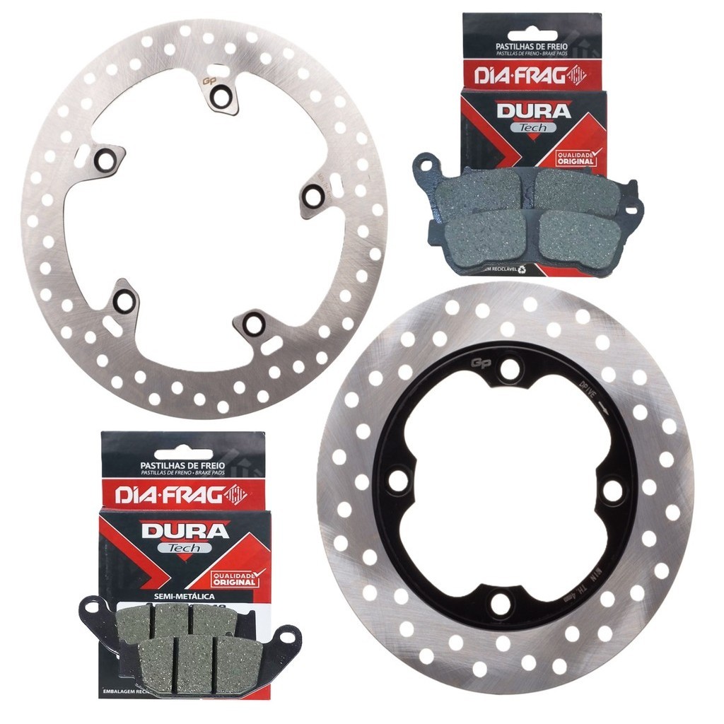 Kit Discos de Freio Cb 250f Twister Combi Brake + Pastilhas Diafrag em Oferta na Shopee