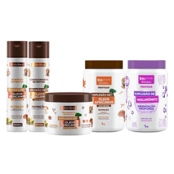 Kit Óleos Africanos + Pentear de Hialurônico 1Kg bn.Cachos