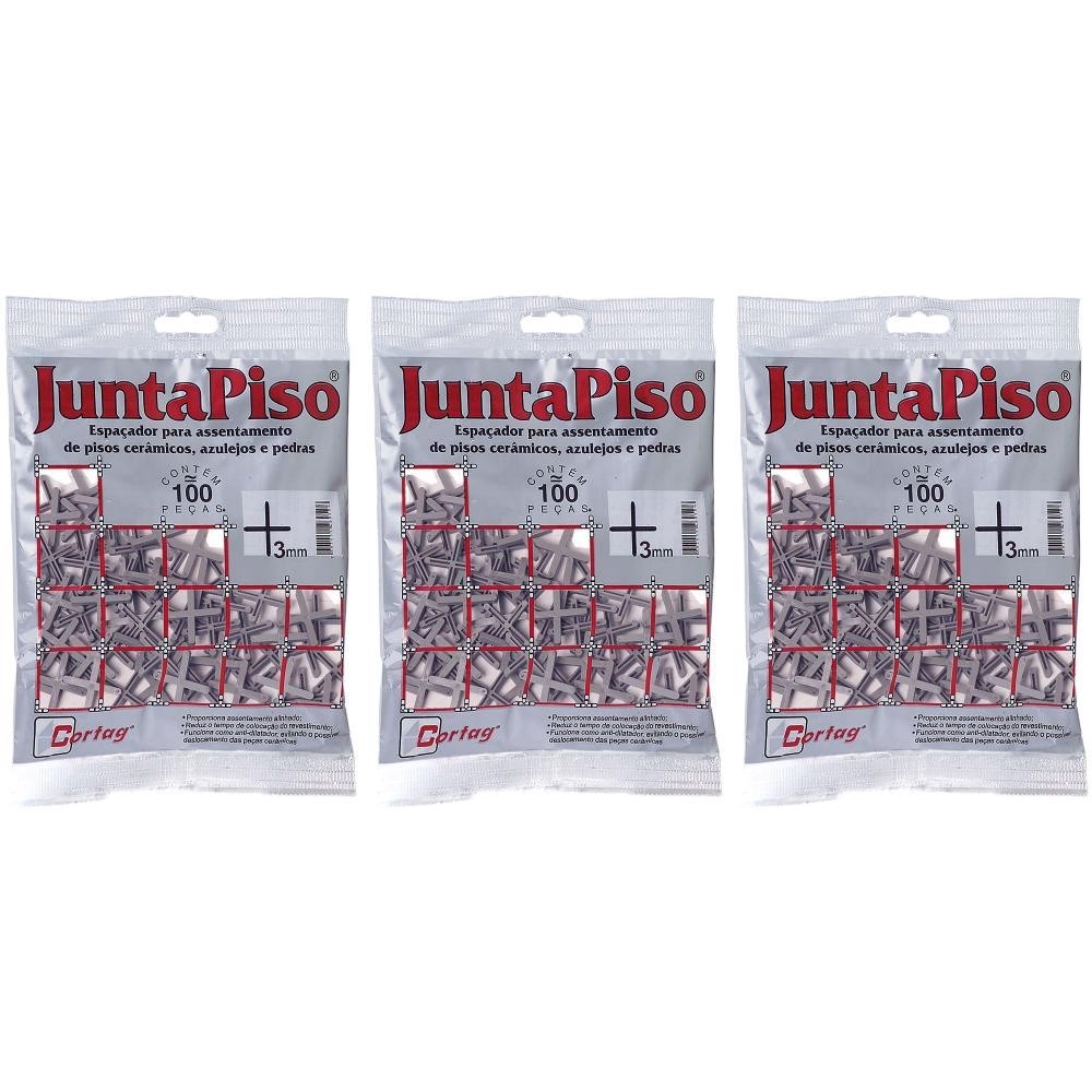 Espaçador Junta Piso 3 mm com 300 Unidades 60510 CORTAG