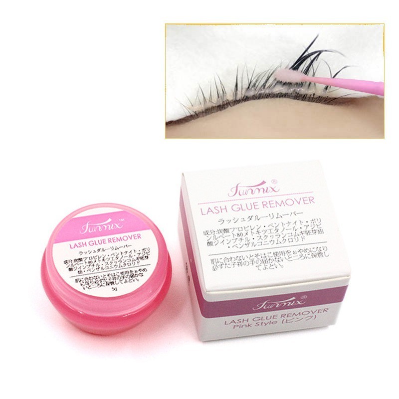 FUNMIX Magic Pink Eyelash Removal Glue Cream Gel para Remoção de Cílios e Maquiagem