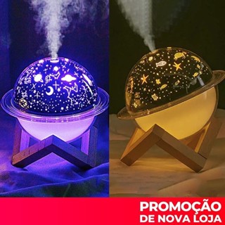Purificador De Ar E Umidificador Aromatizador De Ambiente Difusor De Óleo Ultrassônico Essencial Luminária Lua em Oferta na Shopee