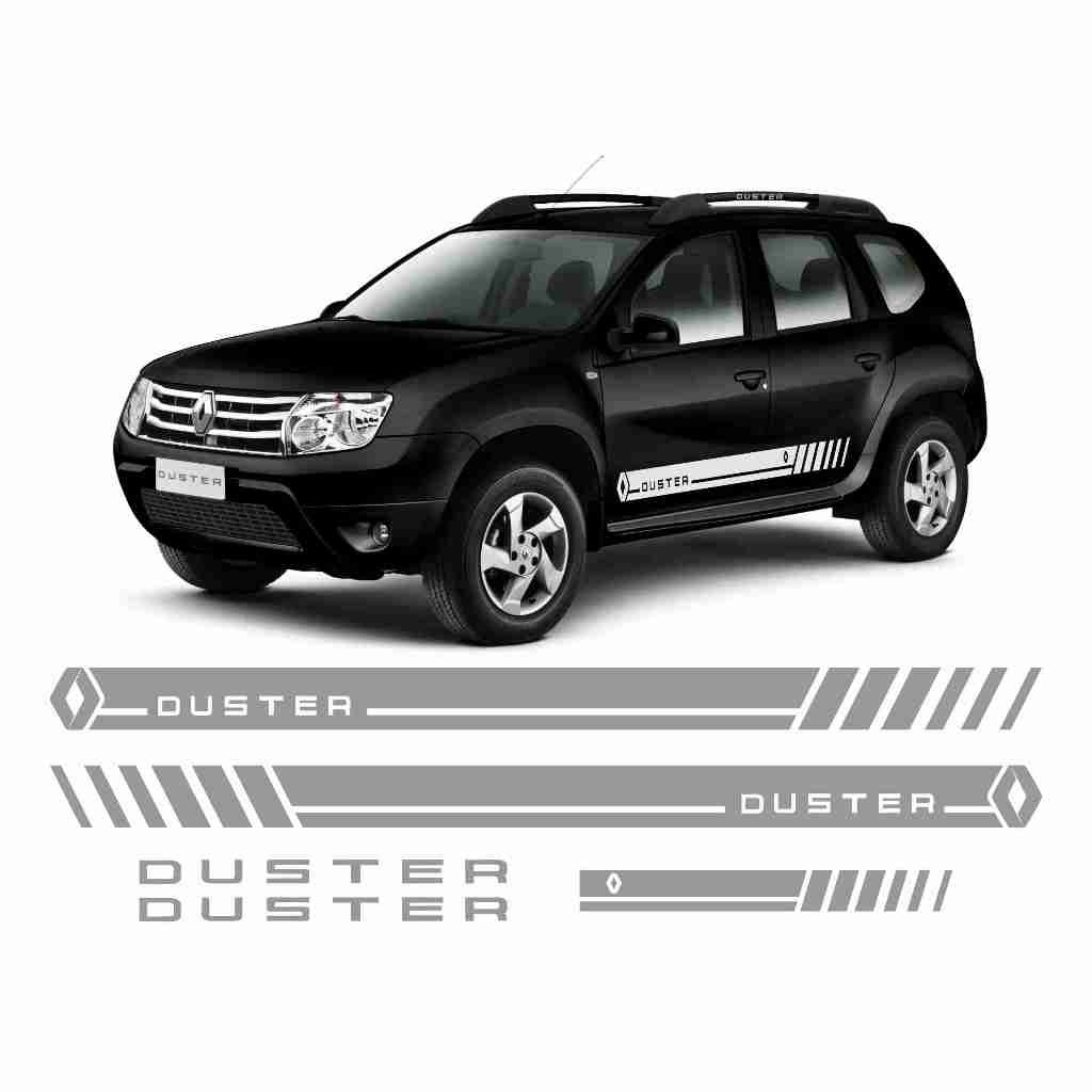 Adesivos Faixa Lateral E Traseira Hack Bagageiro Renault Duster Personalizado Sport Acessório Tuning Sticker 5 UND. RN37