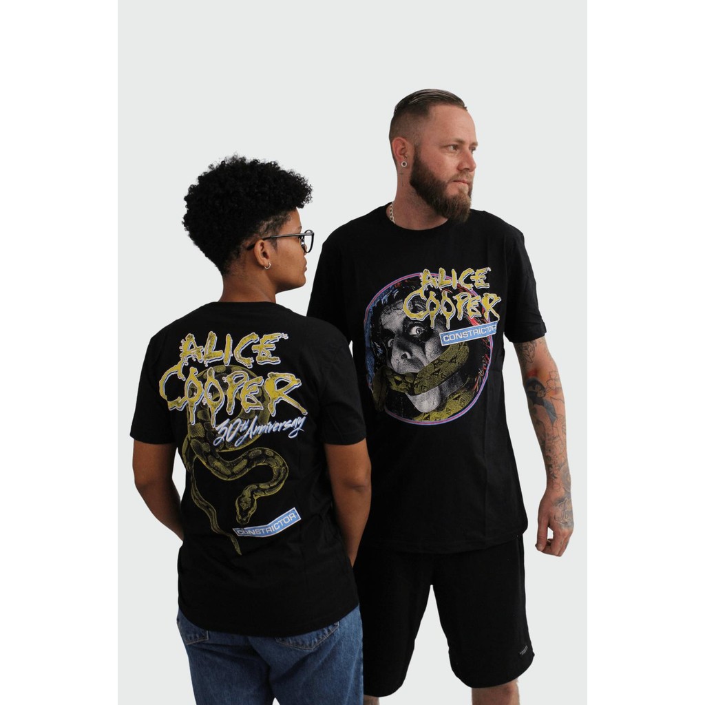 Camiseta Manga Curta Alice Cooper Constrictor