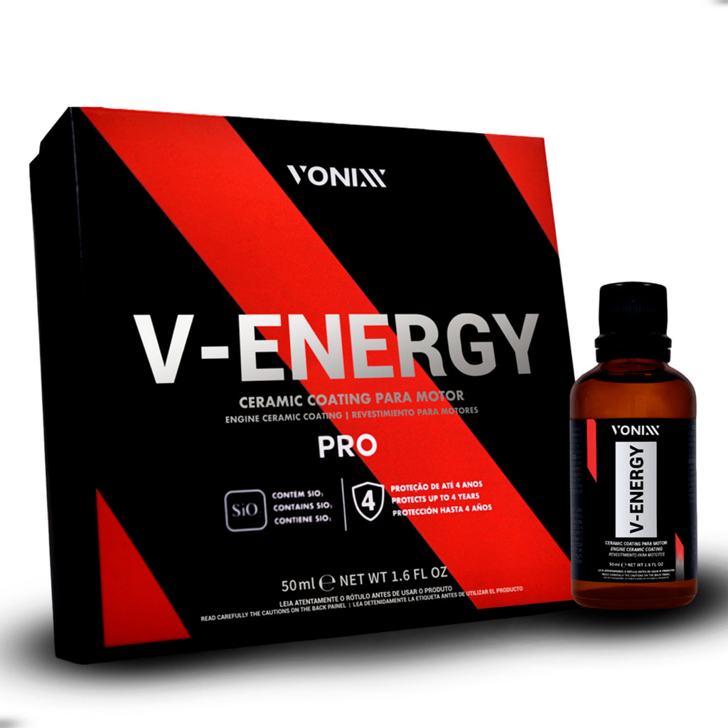 V-Energy Pro Vonixx 50ml Coating SiO2 p/ Motor: Brilho, Proteção e Durabilidade 4 Anos em Oferta na Shopee