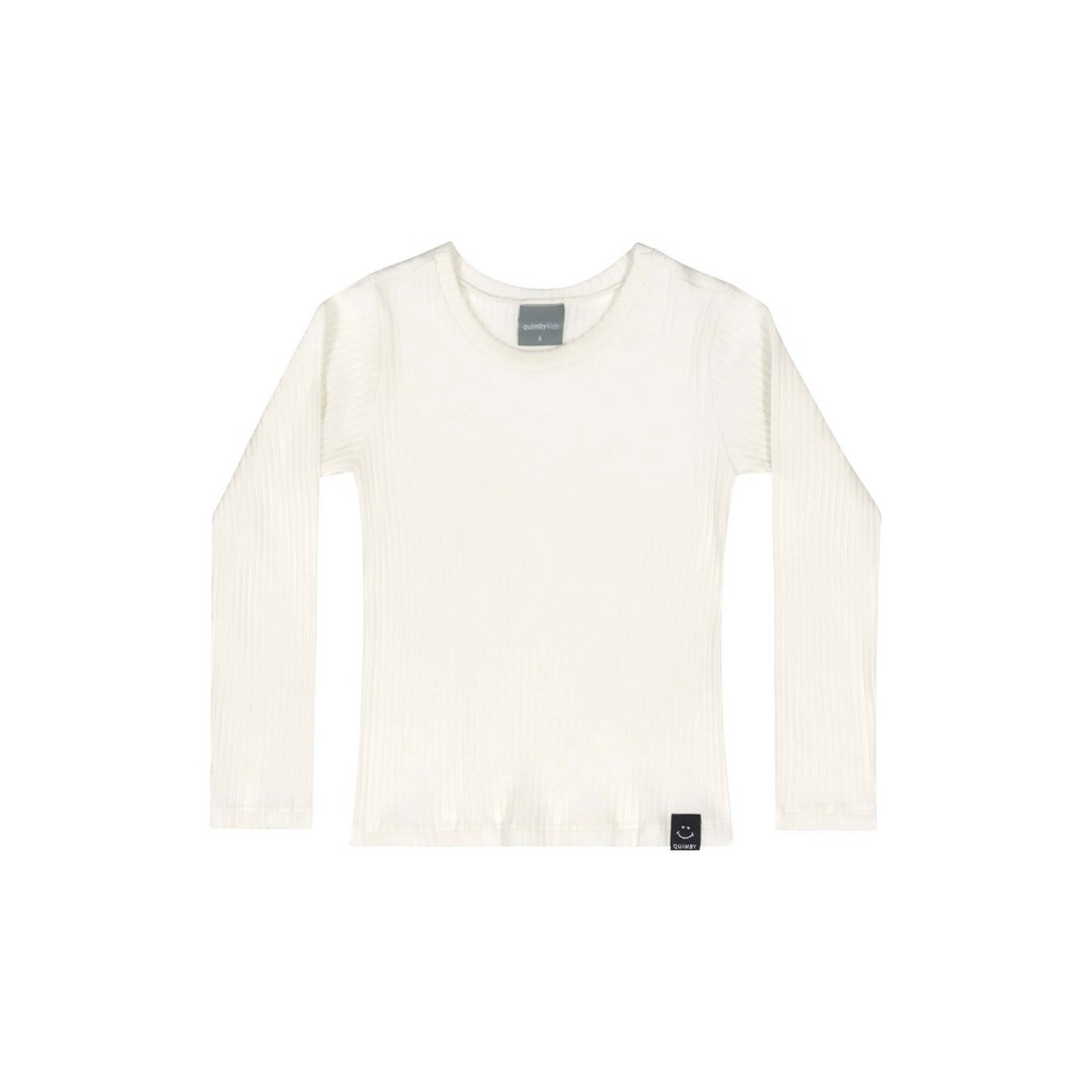 Blusa de Manga Longa Infantil Menina Quimby em Oferta na Shopee