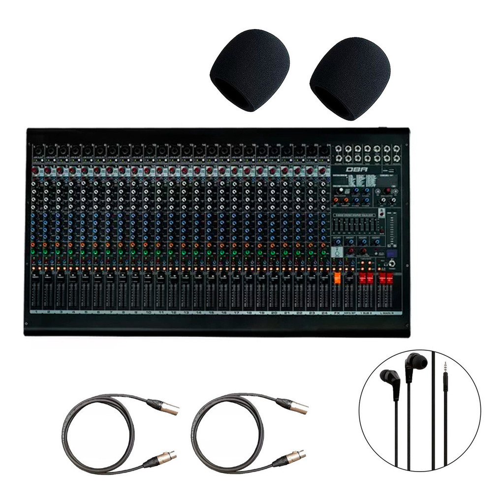 Mesa De Som Dbr Dm24 Interface Usb Bluetooth Efeitos Cabos