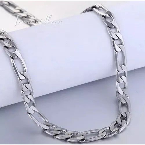 kIT Cordão Corrente e Pulseira 3 P0R 1 70 cm Barato Aço Cirúrgico Inox Masculino grossa
