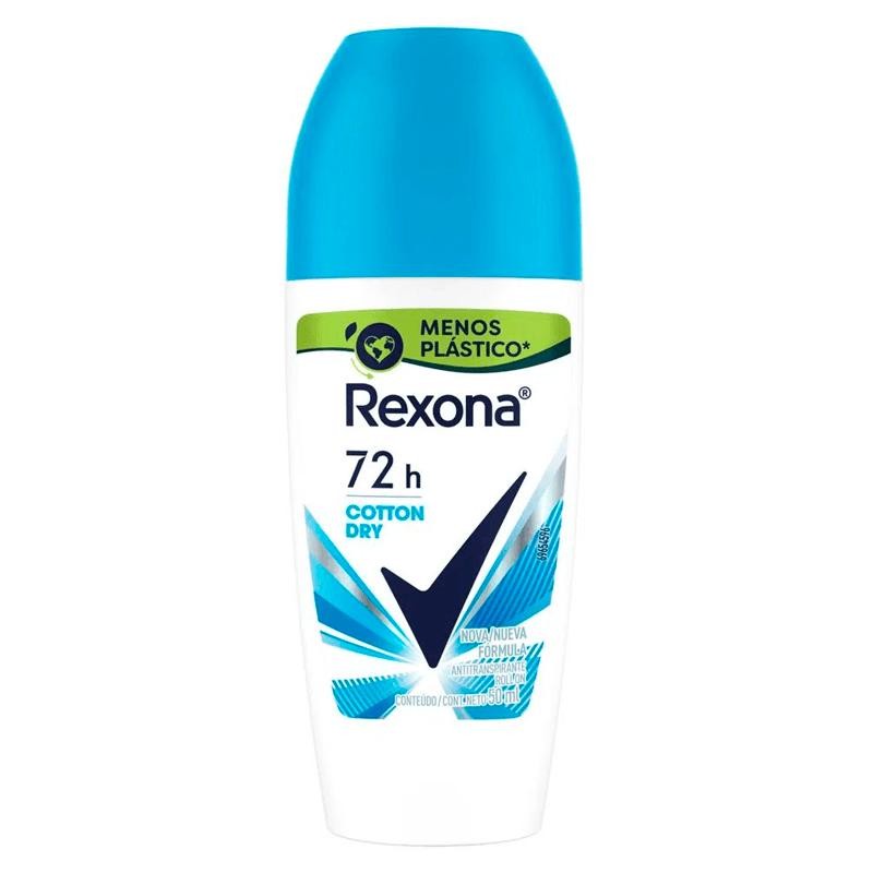 Desodorante Antitranspirante Roll On Rexona Cotton Dry 50ml em Oferta na Shopee