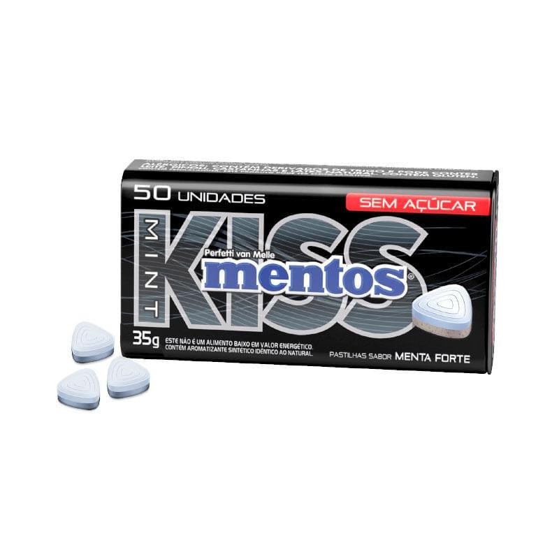 Pastilha Mentos Mint Kiss Sabor Menta Forte 35g