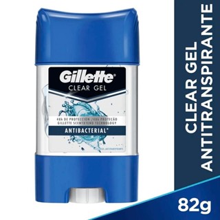 Desodorante Antitranspirante Gillette Clear Gel Antibacterial 82g em Oferta na Shopee
