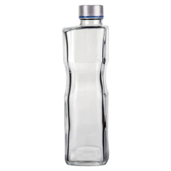 Garrafa De Vidro H2o 1 Litro Quadrada Euro Home
