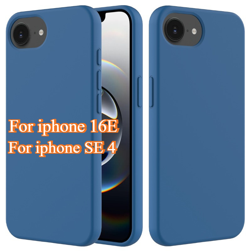 Para Iphone 16e Cor Sólida Líquido Silicone Pele Caso De Telefone 16 E 16e SE 4 2025 5G SE4 À Prova De Choque Fosco Pára