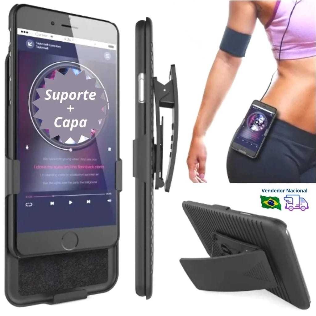 Motorola Moto E22 Capa + Suporte de Cintura Cinto Belt Clip